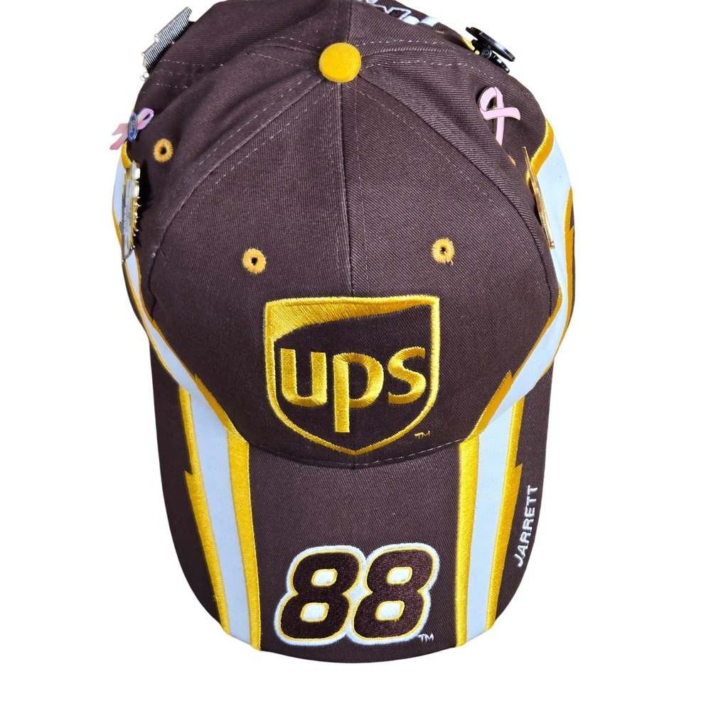 Dale Earnhardt‎ Jr 88 UPS Nascar Racing Baseball Cap with Pins - Picture 16 of 16